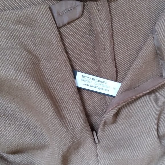 YANSI FUGEL Trousers Pants16 US / 46 EUR New w/tag $210 Coffee Brown Poly Rayon - Picture 9 of 12